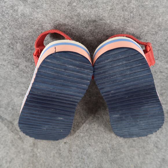 Zara Shoes Kids 33 Sport Sandals Platform Adjustable Straps Platform Red Pink - Picture 10 of 11